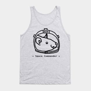 Space Commander Rat Astronaut Portrait Tank Top